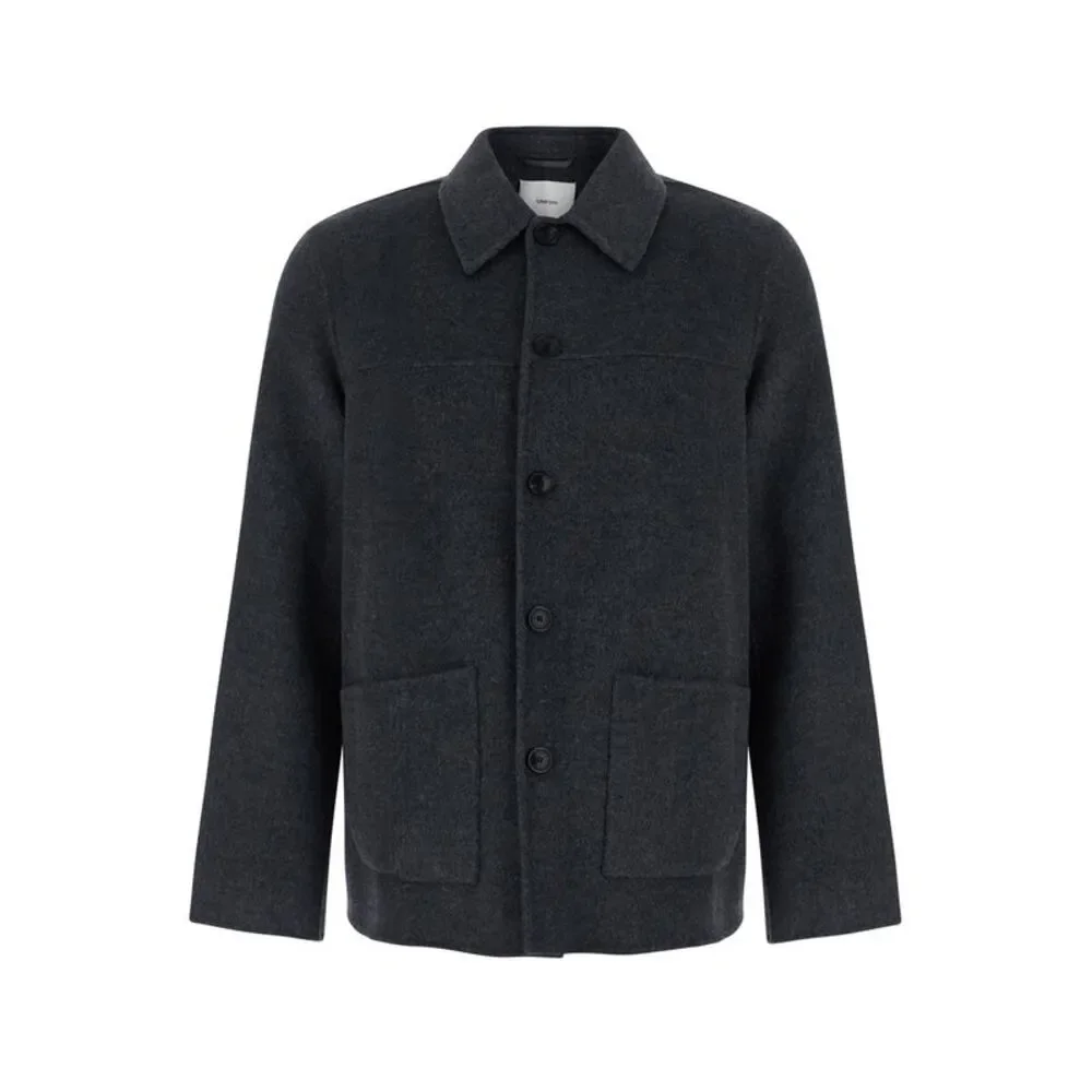Grifoni Men Double Bluson With Collar And Pockets In Gray Unisex